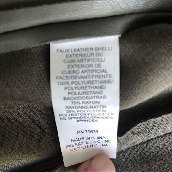 NWT LUCKY FAUX LEATHER GREY MOTO JACKET - Picture 8 of 8